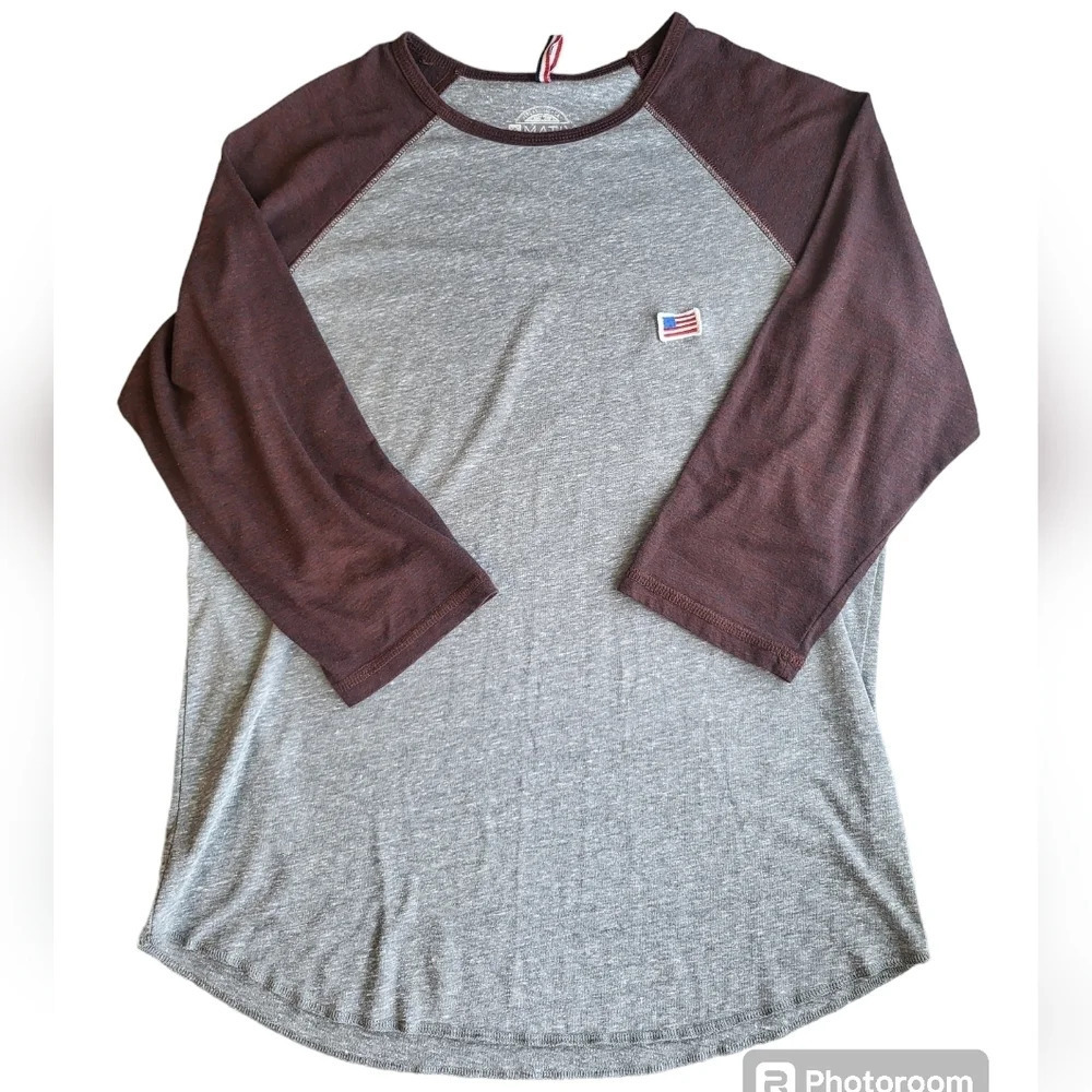 Matix USA Patch 3/4 Sleeve‎ Baseball Tee Shirt
